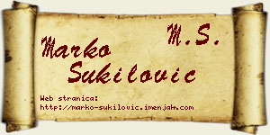 Marko Šukilović vizit kartica